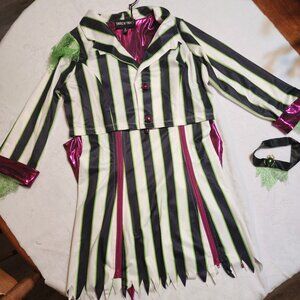 Dolls Kill Black and White Striped Costume Set